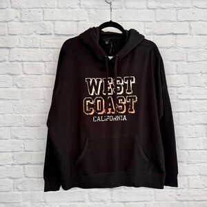 New Torrid West Coast California Relaxed Fit Cozy Fleece Long Sleeve Hoodie